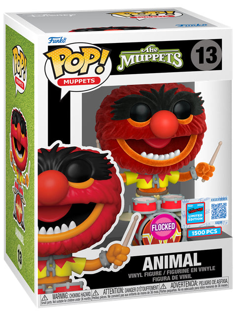 Animal (Flocked LE1500) - The Muppets 2024 NYCC Exclusive Pop NYCC STICKER